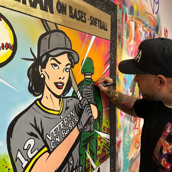 STV GROUP auctions Josef Rataj's original painting "VETERAN ON BASES" to support war veterans