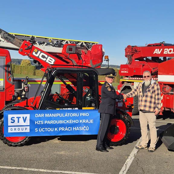 STV GROUP donated a special manipulator worth CZK 3 million to firefighters in the Pardubice Region